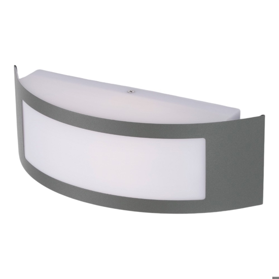 Applique da esterno design curva grigio antracite