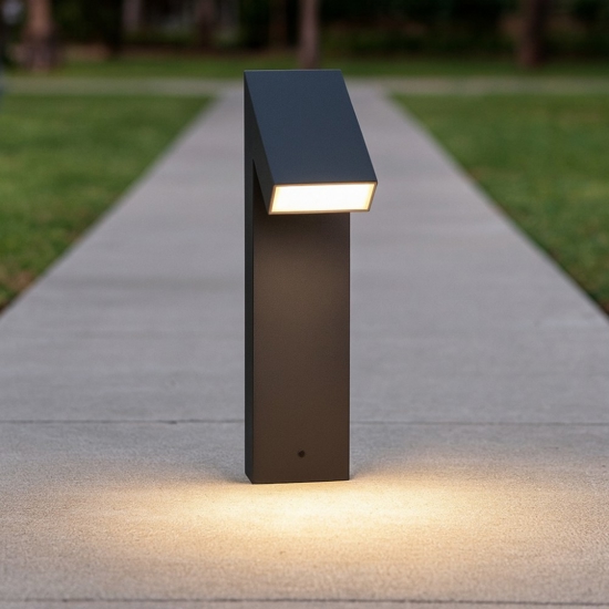 Lampioncino nero da giardino moderno led 6w 3000k promo fp