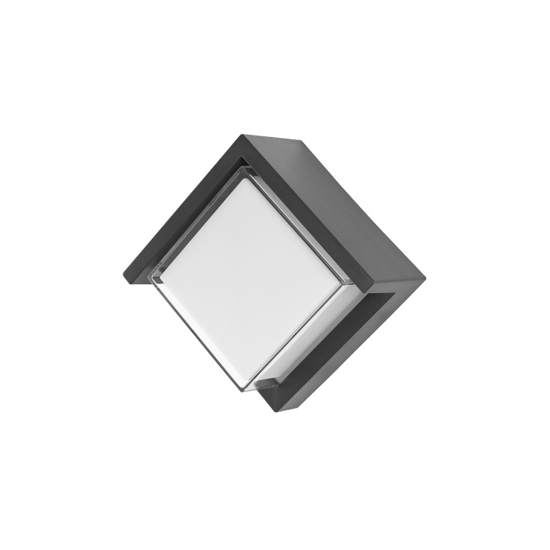 Applique per esterno antracite led 12w 3000k quadrato moderno