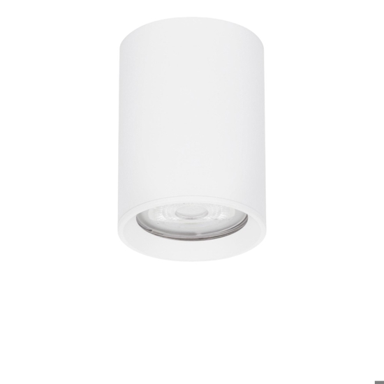 Faretto cilindro bianco per interni da soffitto
