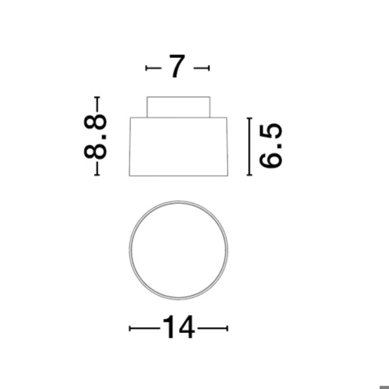 Plafoniera rotonda bianca led 24w 3000k