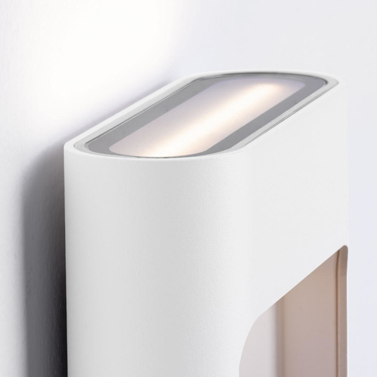 Applique per esterni moderno bianco quadrato led 9w 3000k