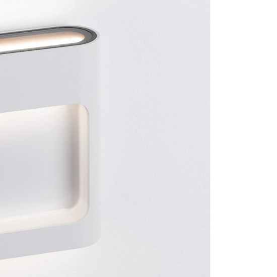 Applique per esterni moderno bianco quadrato led 9w 3000k