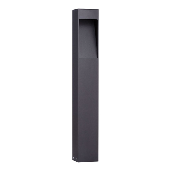 Lampione nero design da giardino 60 cm led 7w 3000k moderno