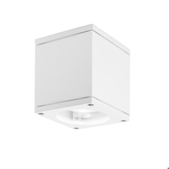 Faretto da soffitto per esterno bianco quadrato