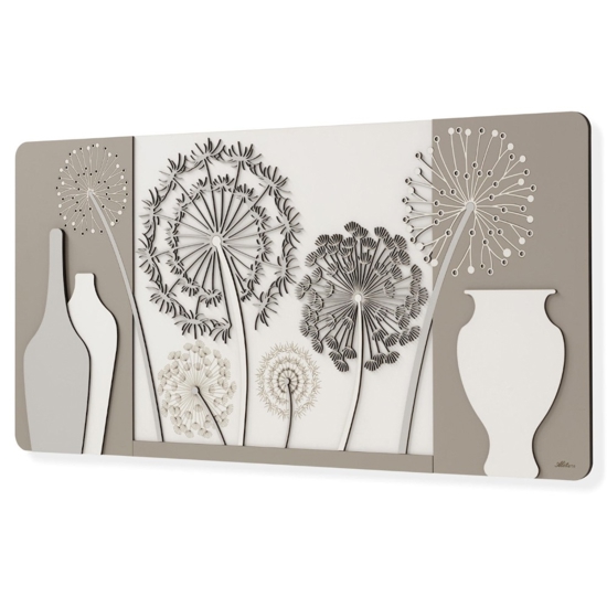 Quadro per soggiorno moderno in legno floreale 120x60