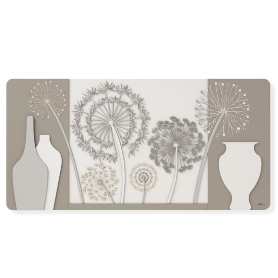 Quadro per soggiorno moderno in legno floreale 120x60