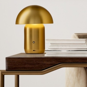Lampada da tavolo colore oro led 3000k design moderno