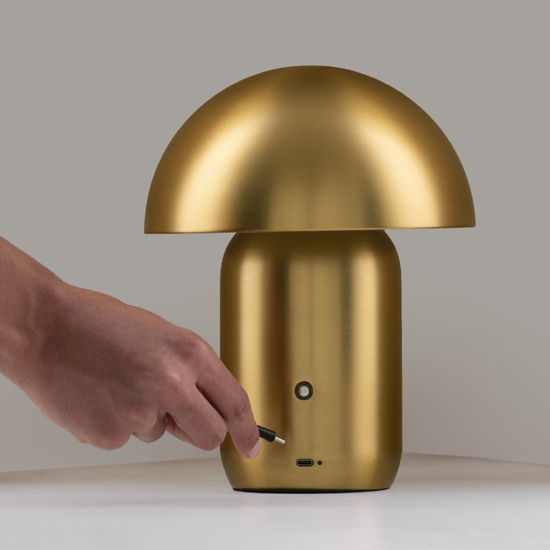 Lampada da tavolo colore oro led 3000k design moderno