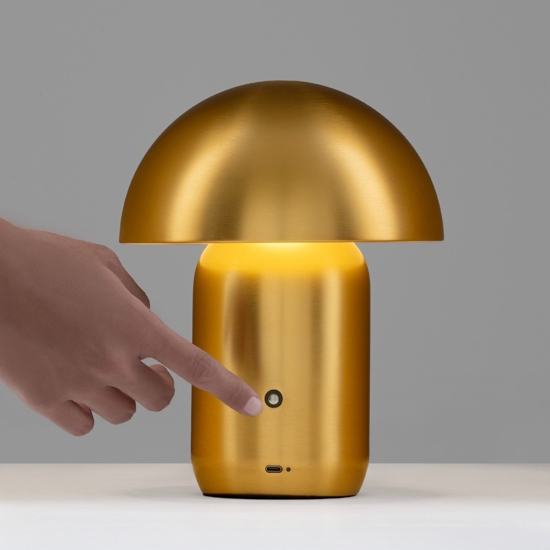 Lampada da tavolo colore oro led 3000k design moderno