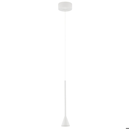 Lampada cono pendente a sospensione bianco led dimmerabile