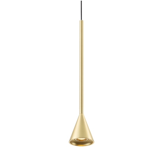 Lampada a sospensione oro led design mini cono moderna
