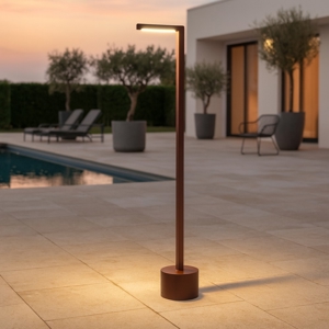 Lampioncino per esterno marrone corten led 5w 3000k anti corrosione