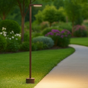 Lampione 95cm design da giardino corten anti salsedine led