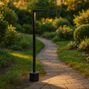 Lampione led 5w 3000k da giardino design nero