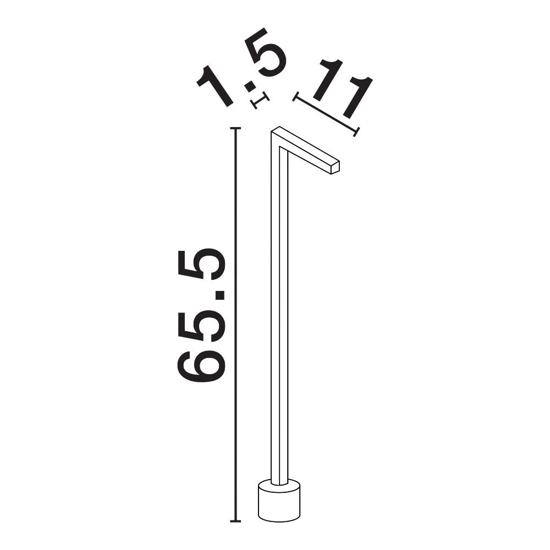 Lampione led 5w 3000k da giardino design nero