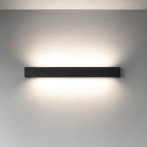 Applique 90cm moderna led 36w 3000k rettangolare nero