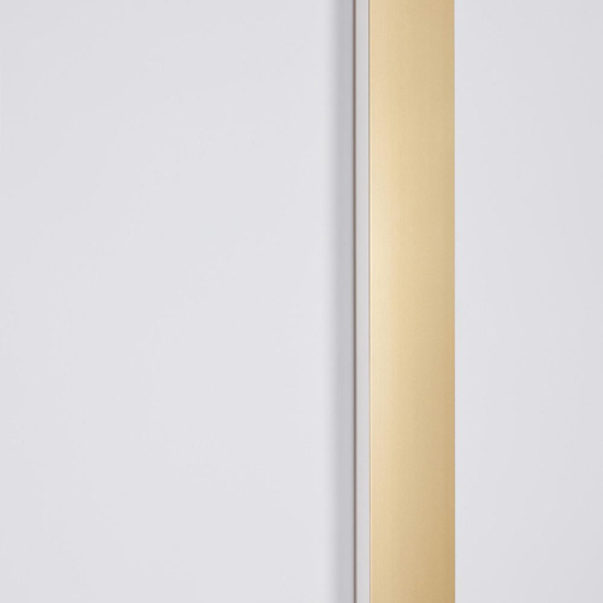 Applique rettangolare 120cm dorata led 44w 3000k moderna