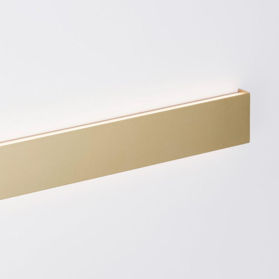 Applique rettangolare 120cm dorata led 44w 3000k moderna