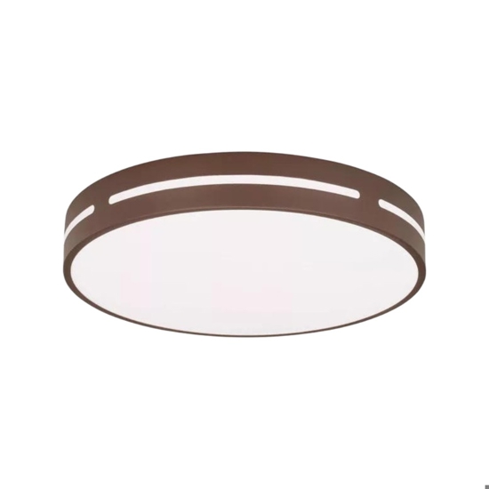 Plafoniera per camera da letto marrone rotonda led 30w 3000k luminosa