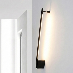 Applique incrocio 90cm sporgenza 7cm nera led 15w 3000k moderna