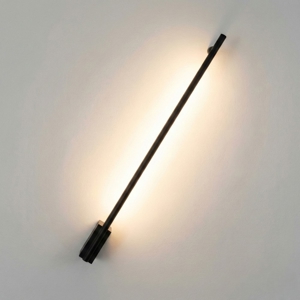 Applique incrocio 60cm sporgenza 7cm nera led 10w 3000k moderna