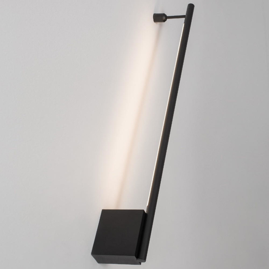 Applique incrocio 60cm sporgenza 7cm nera led 10w 3000k moderna