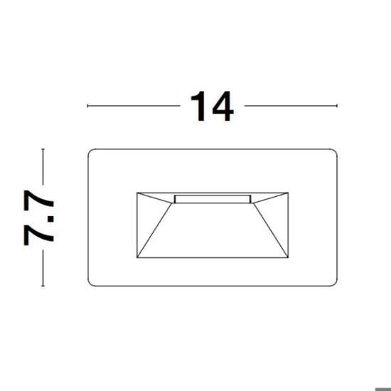 Segnapasso bianco da incasso per esterno led 1.5w 3000k