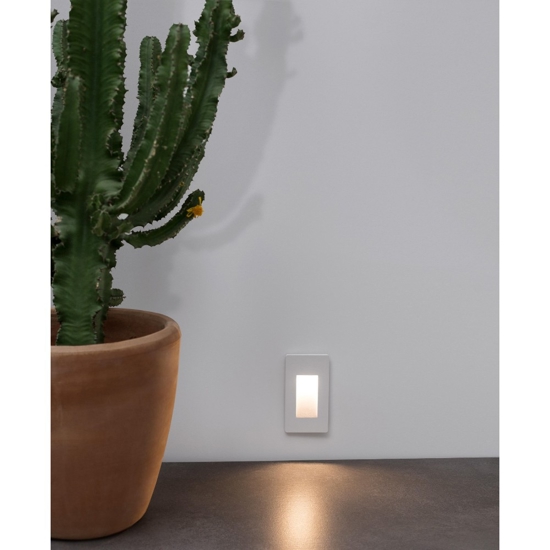 Segnapasso led da esterno incasso bianco 1,5w 3000k 220v