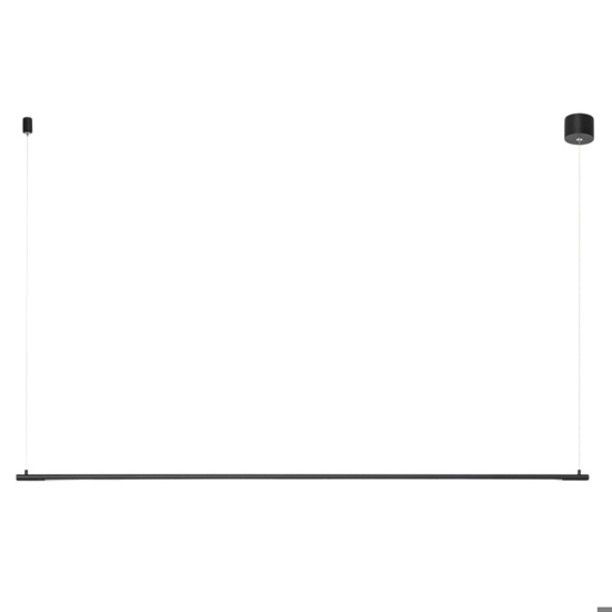 Lampadario moderno da tavolo barra cilindro nero led 20w 3000k