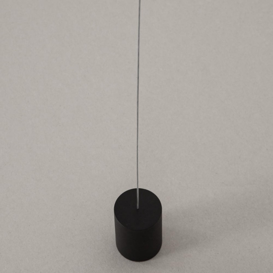 Lampada da terra pendente attacco a soffitto cilindro nero led 20w 3000k moderna