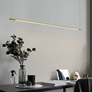 Lampadario dorato moderno da tavolo bacchetta led 20w 3000k