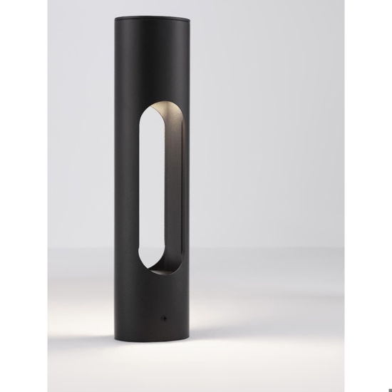 Lampioncino moderno nero led 10w 3000k per giardino