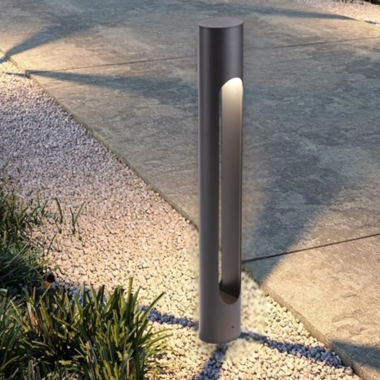 Lampione nero moderno led 10w 3000k per giardino