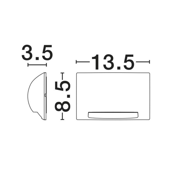 Segnapasso led esterno bianco rettangolare 5w 3000k ip65