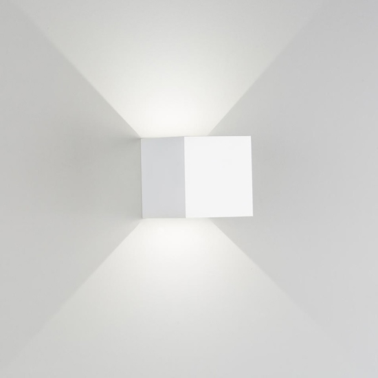 Isyluce applique cubo led 6w 3000k bianco da esterno