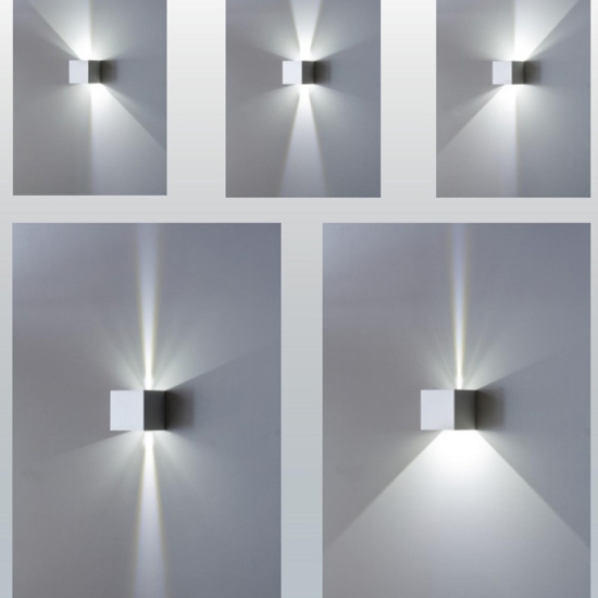 Isyluce applique cubo led 6w 3000k bianco da esterno