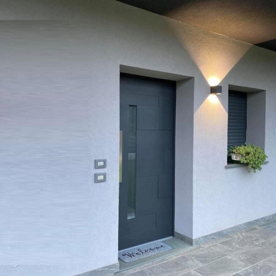 Applique per esterno led 6w 4000k cubo marrone corten