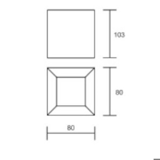 Isyluce faretto led cubo 12w 3000k bianco