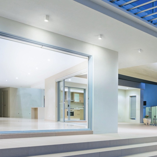 Isyluce faretto da esterno squadrato da soffitto bianco