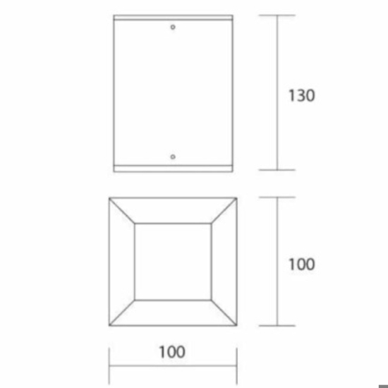 Isyluce faretto da esterno squadrato da soffitto bianco