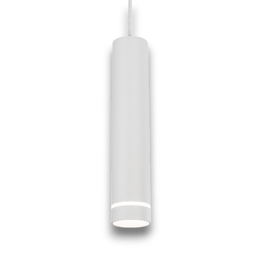 Lampadario a sospensione cilindro bianco per bagno