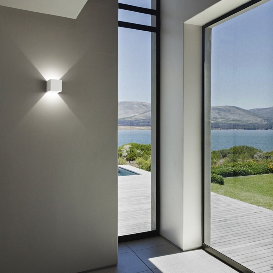Applique da parete cubo led 10w 3000k isyluce bianco