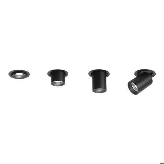 Faretto da incasso a soffitto led 20w 3000k cilindro orientabile