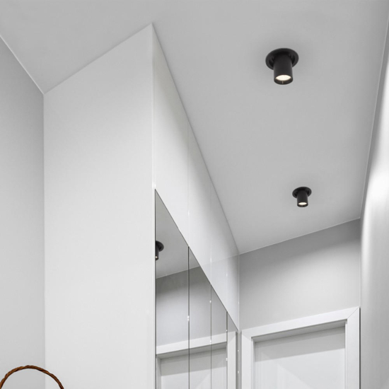 Faretto da incasso a soffitto led 20w 3000k cilindro orientabile