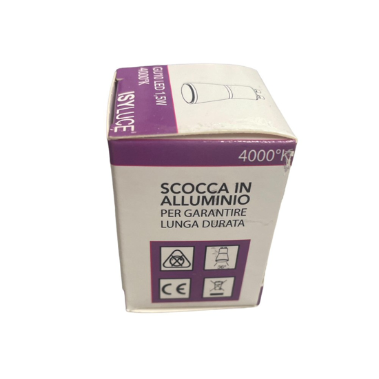Isyluce lampadina led 1,5w gu10 35mm 4000k 120lm ottica 36 fp