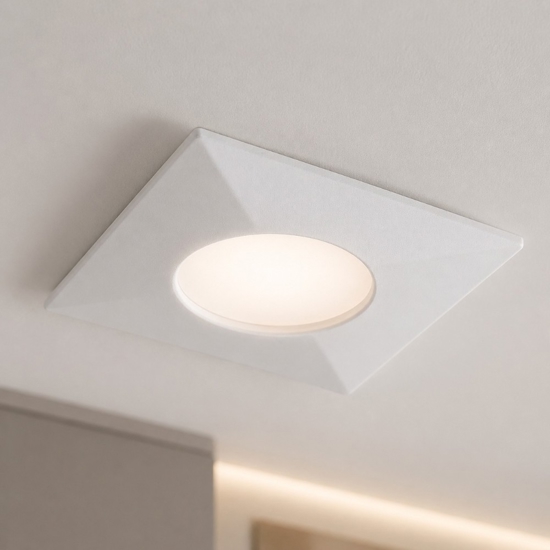 Eglo faretto da incasso a soffitto led 6w 3000k quadrato bianco fp