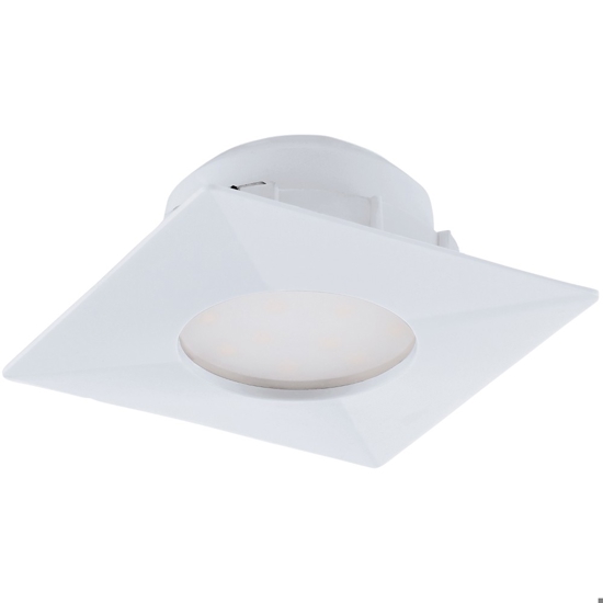 Eglo faretto da incasso a soffitto led 6w 3000k quadrato bianco fp