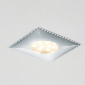 Eglo faretto da incasso a soffitto led 6w 3000k cromato quadrato fp