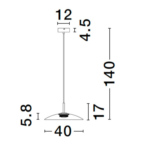 Lampadario led per cucina moderna vetro marrone 40 cm
